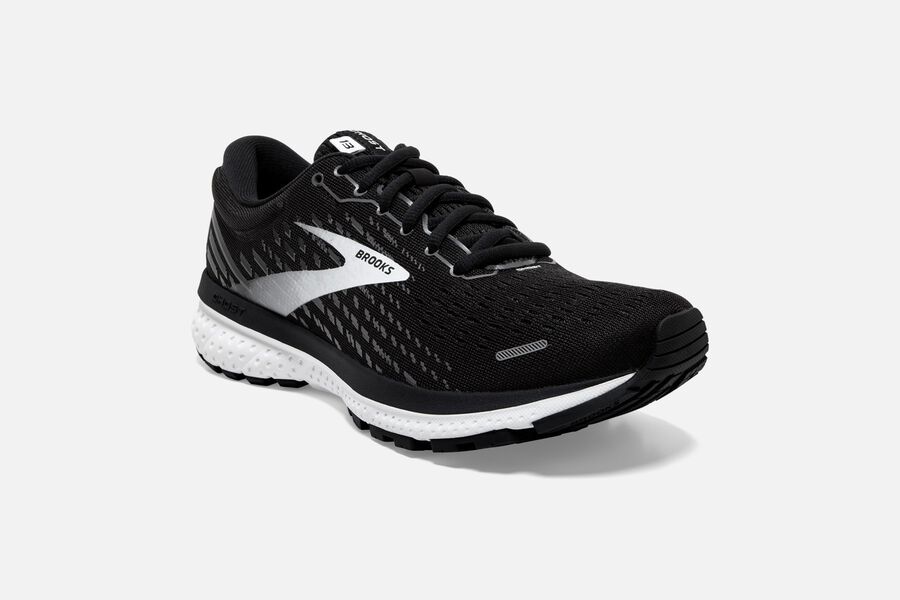 Brooks Ghost 13 Road Running Shoes Womens Black/White 168537-PCR